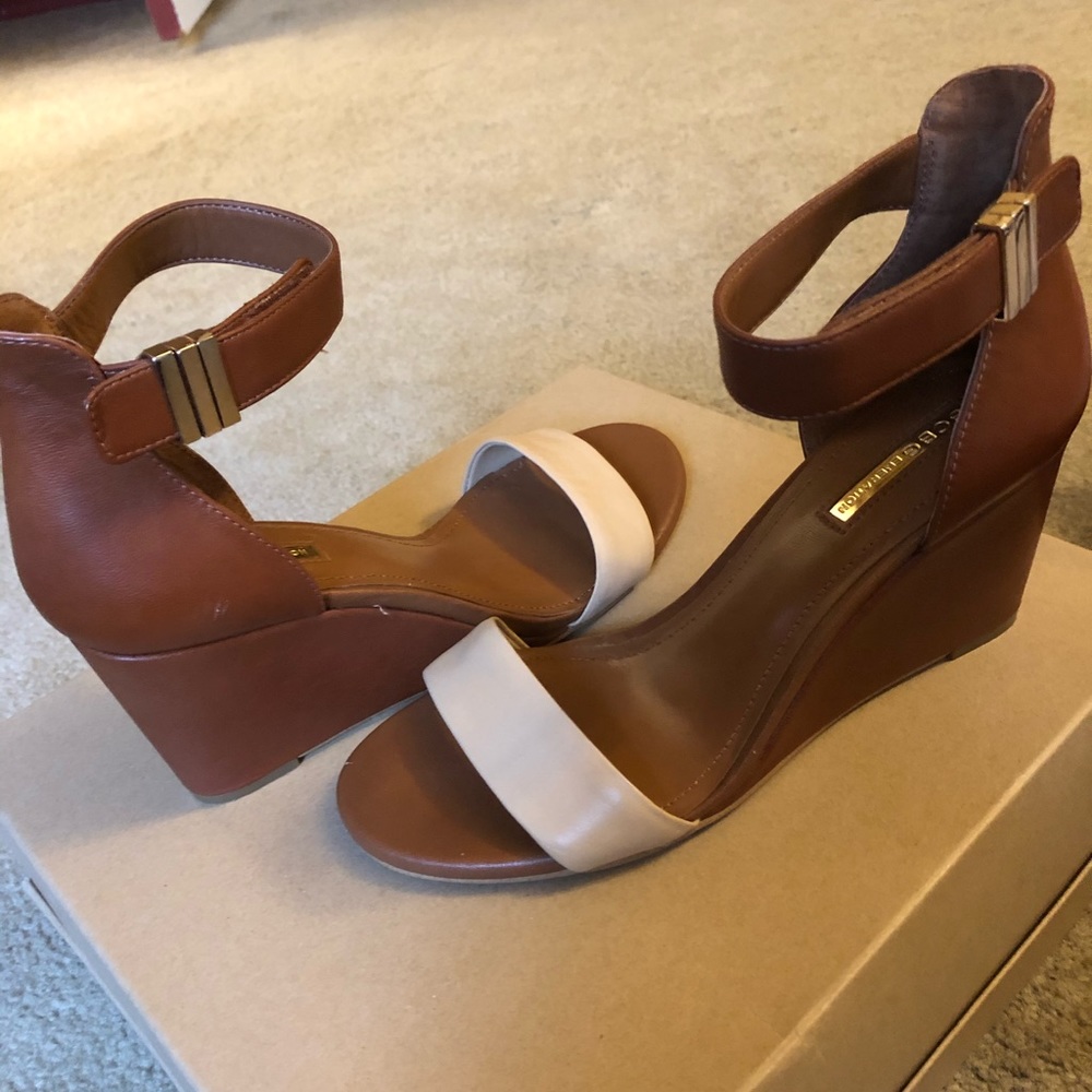BCBGeneration Leather Wedges, Size 8